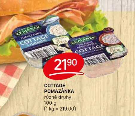 COTTAGE POMAZÁNKA různé druhy 100g