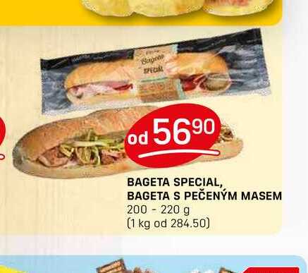 BAGETA SPECIAL, BAGETA S PEČENÝM MASEM 200-220 g