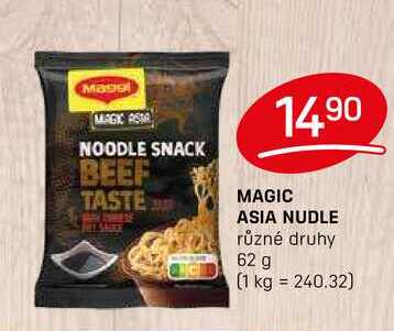 MAGIC ASIA NUDLE různé druhy 62 g