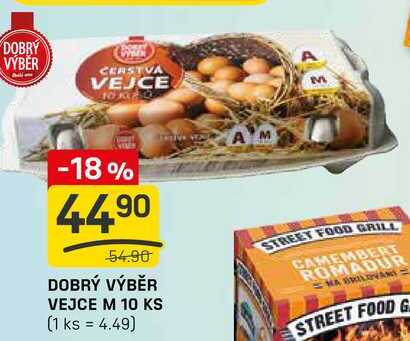 Dobrý výběr vejce M 10ks