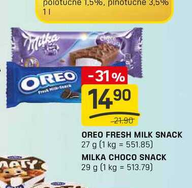 OREO FRESH MILK SNACK 27 g 