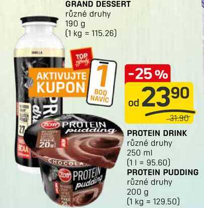 PROTEIN DRINK různé druhy 250 ml 