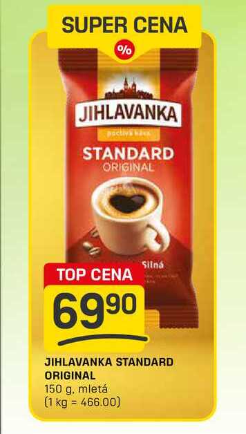 JIHLAVANKA STANDARD ORIGINAL 150 g, mletá