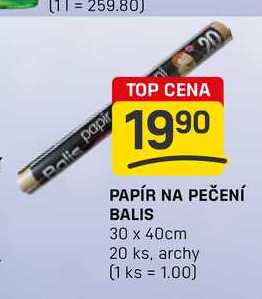 PAPÍR NA PEČENÍ BALIS 30 x 40cm 20 ks, archy 