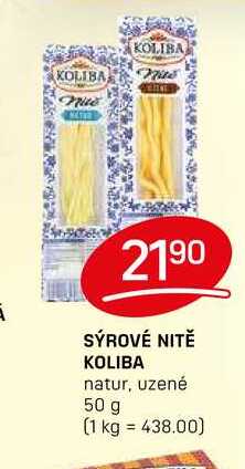 SÝROVÉ NITĚ KOLIBA natur, uzené 50 g 