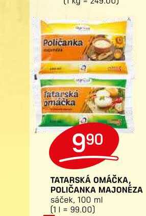 TATARSKÁ OMÁČKA, POLIČANKA MAJONÉZA sáček, 100 ml 