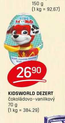 KIDSWORLD DEZERT čokoládovo-vanilkový 70 g 