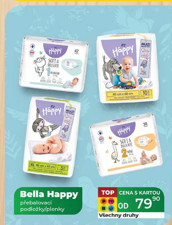 Bella Happy přebalovací podložky/plenky  