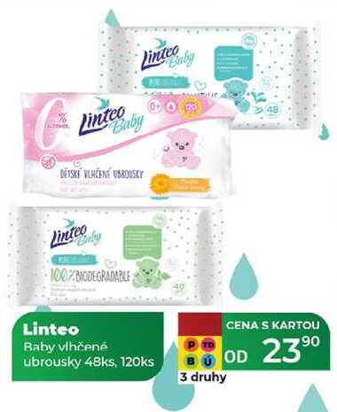 Linteo Baby vlhčené ubrousky 48ks, 120ks  