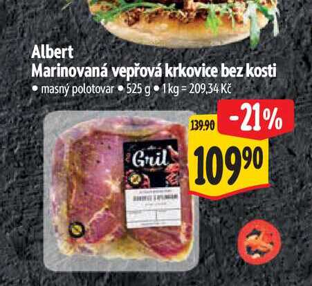 Albert Marinovaná vepřová krkovice bez kosti  525 g