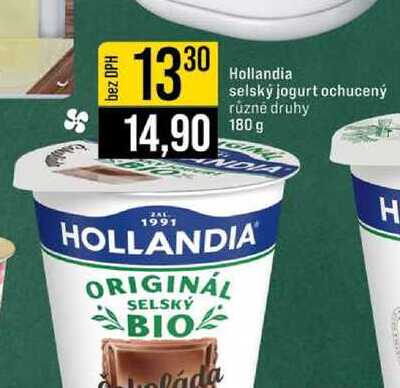 Hollandia selský jogurt ochucený různé druhy 180 g 