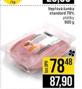 Vepřová šunka standard 70% plátky 500 g