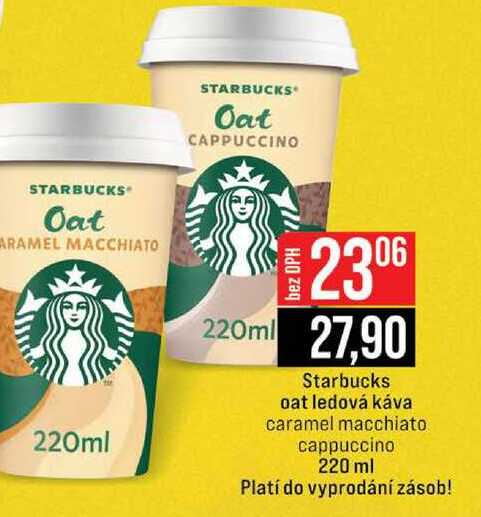Starbucks oat ledová káva caramel macchiato cappuccino 220 ml