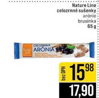 Nature Line celozrnné sušenky aronie brusinka 65 g