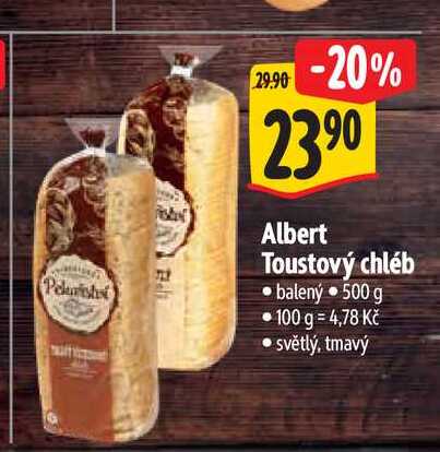   Albert Toustový chléb balený 500 g 