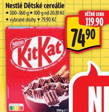 Nestlé Dětské cereálie, 300-360 g