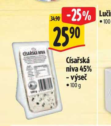   Císařská niva 45% - výseč 100 g 