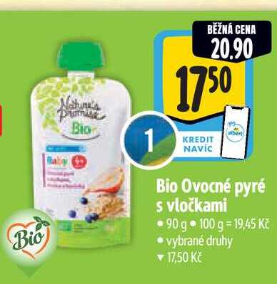   Bio Ovocné pyré s vločkami 90 g  