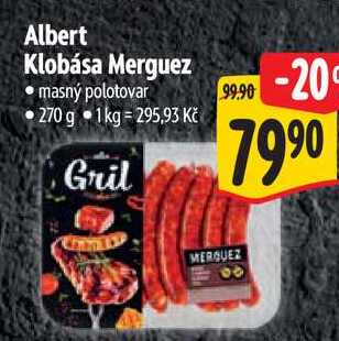 Albert Klobása Merguez, 270 g
