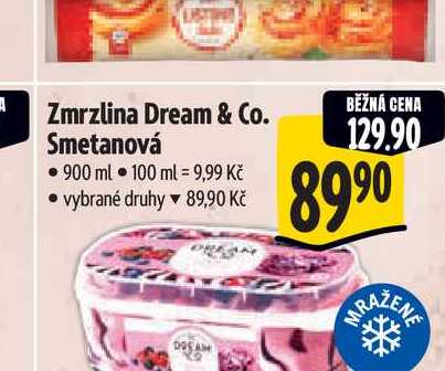  Zmrzlina Dream & Co. Smetanová 900 ml  
