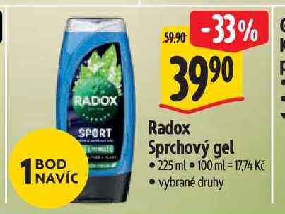  Radox Sprchový gel 225 ml 
