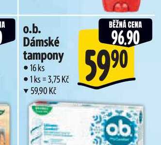   o.b. Dámské tampony 16 ks  