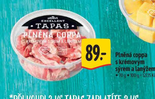   Plněná coppa s krémovým sýrem a lanýžem 70 g 