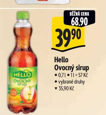  Hello Ovocný sirup 0,7 l