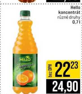 Hello koncentrát různé druhy 0.7l