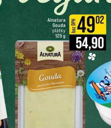 Alnatura Gouda plátky 125 g