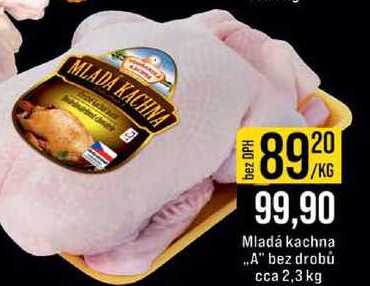 Mladá kachna „A" bez drobu cca 2,3 kg