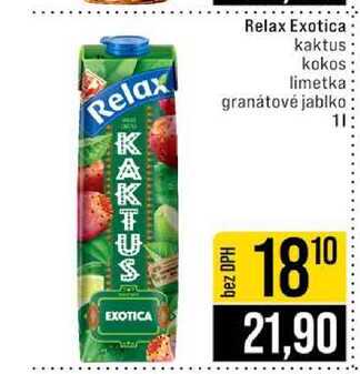 Relax Exotica kaktus kokos limetka granátové jablko 1l