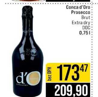 Conca d'Oro Prosecco Brut Extra dry DOC 0,75l
