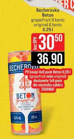 Becherovka Beton grapefruit & tonic original & tonic 0,25l