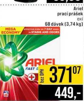 Ariel prací prášek oxi 68 dávek 3,74 kg