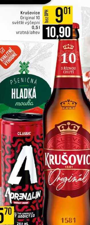 Krušovice Original 10 světlé výčepni 0,5l