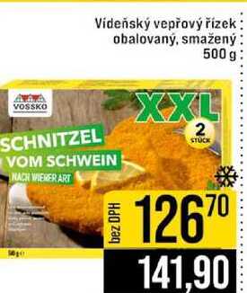 Vídeňský vepřový řízek obalovaný, smažený 500 g 