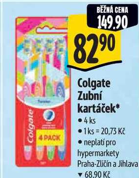 Colgate Zubní kartáček, 4 ks 