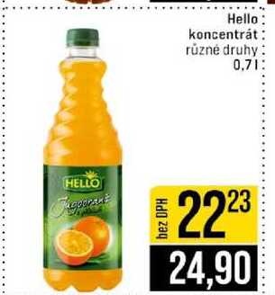 Hello koncentrát různé druhy 0,7l