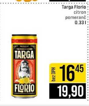 Targa Florio citron pomeranč 0,33l