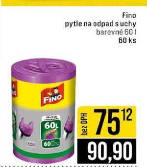 Fino pytle na odpad s uchy barevné 60l 60 ks 