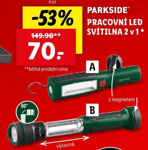 PRACOVNÍ LED SVÍTILNA 2 v 1