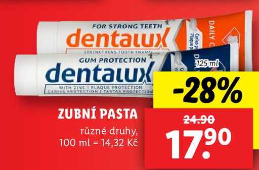 ZUBNÍ PASTA, 125 ml