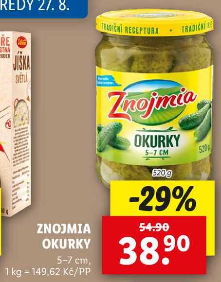 ZNOJMIA OKURKY, 520 g