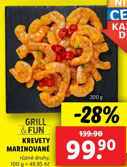 KREVETY MARINOVANÉ, 200 g