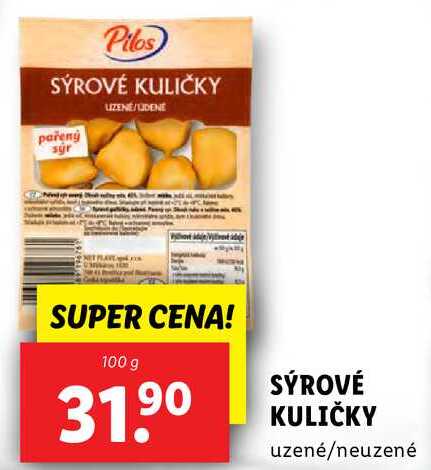 SÝROVÉ KULIČKY, 100 g