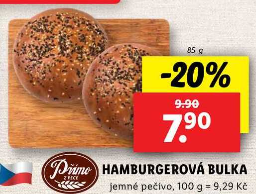 HAMBURGEROVÁ BULKA, 85 g