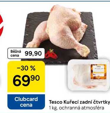Tesco Kuřecí zadní čtvrtky, 1 kg