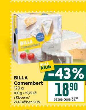 BILLA Camembert 120 g