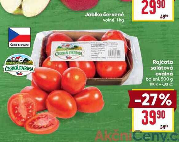 Rajčata salátová oválná balení, 500 g